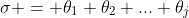 \sigma = \theta_1 \theta_2 ... \theta_j