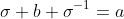 \sigma b \sigma^{-1}=a