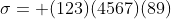 \sigma= (123)(4567)(89)