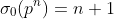 \sigma_0(p^n)=n+1