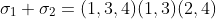 \sigma_1 \sigma_2=(1,3,4)(1,3)(2,4)