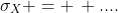 \sigma_X = \, ....