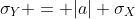 \sigma_Y = |a| \sigma_X