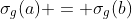 \sigma_g(a) = \sigma_g(b)