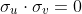 \sigma_u\cdot\sigma_v=0