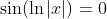 \sin(\ln|x|)=0