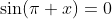 \sin(\pi x)=0