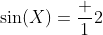 \sin(X)=\frac 12