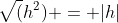 \sqrt(h^2) = |h|