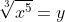 \sqrt[3]{x^5}=y
