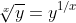 \sqrt[x]{y}=y^{1/x}