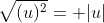 \sqrt{(u)^2}= |u|