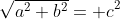 \sqrt{a^{2}+b^{2}}= c^{2}