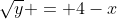 \sqrt{y} = 4-x