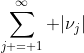 \sum\limits_{j = 1}^\infty |\nu_j|