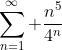 \sum\limits_{n=1}^{\infty} \frac{n^5}{4^n}