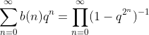 \sum^\infty_{n=0}b(n)q^n=\prod^\infty_{n=0}(1-q^{2^n})^{-1}