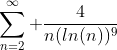 \sum^{\infty}_{n=2} \frac{4}{n(ln(n))^9}