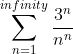 \sum^{infinity}_{n=1}\frac{3^{n}}{n^{n}}