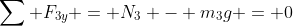 \sum F_{3y} = N_3 - m_3g = 0