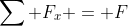 \sum F_x = F~cos(30) - f = 0