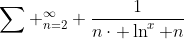\sum _{n=2}^{\infty} \frac{1}{n\cdot \ln^{x} n}