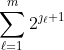 \sum_{\ell=1}^{m}2^{\jmath_\ell+1}