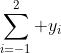 \sum_{i=-1}^2 y_i