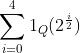 \sum_{i=0}^{4}1_Q(2^{\frac{i}{2}})