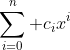 \sum_{i=0}^n c_ix^i