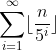 \sum_{i=1}^\infty\lfloor\frac{n}{5^i}\rfloor