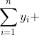 \sum_{i=1}^{n}y_i 