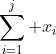 \sum_{i=1}^j x_i