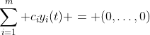\sum_{i=1}^m c_iy_i(t) = (0,\dots,0)