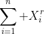 \sum_{i=1}^n X_i^r