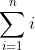 \sum_{i=1}^ni