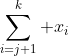 \sum_{i=j+1}^k x_i
