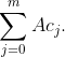\sum_{j=0}^mAc_j.