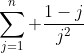 \sum_{j=1}^{n} \frac{1-j}{j^2}