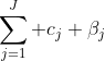 \sum_{j=1}^J c_j \beta_j
