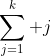 \sum_{j=1}^k j