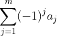 \sum_{j=1}^m(-1)^ja_j