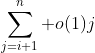 \sum_{j=i+1}^n o(1)j