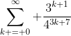 \sum_{k = 0}^\infty \frac{3^{k+1}}{4^{3k+7}}