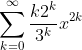 \sum_{k=0}^{\infty}\frac{k2^k}{3^k}x^{2k}