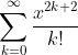 \sum_{k=0}^{\infty}\frac{x^{2k+2}}{k!}