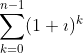 \sum_{k=0}^{n-1}(1+\imath)^k