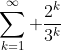 \sum_{k=1}^\infty \frac{2^k}{3^k}