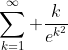 \sum_{k=1}^{\infty} \frac{k}{e^{k^2}}