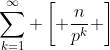 \sum_{k=1}^{\infty} \left[ \frac{n}{p^k} \right]